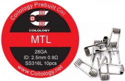 Coilology MTL předmotané spirálky SS316 0,9ohm 28GA 10ks