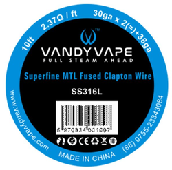 Vandy Vape Superfine MTL Fused Clapton odporový drát SS316 3m