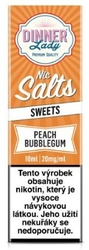 Liquid Dinner Lady Nic SALT Peach Bubblegum 10ml - 20mg