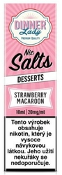 Liquid Dinner Lady Nic SALT Strawberry Macaroon 10ml - 20mg