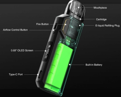 Lost Vape Thelema Elite 40 Pod elektronická cigareta 1400mAh Gunmetal Espresso