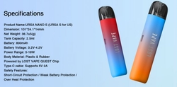 Lost Vape Ursa Nano S Pod elektronická cigareta 800mAh Cyan Orange