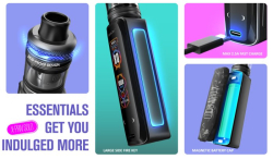 Smoktech X-PRIV Solo 80W Grip Full Kit Silver Lines