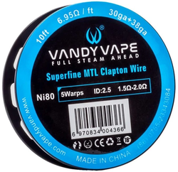 Vandy Vape Superfine MTL Clapton odporový drát Ni80 3m