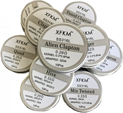 XFKM Clapton SS316 předmotané spirálky 0,36ohm 10ks