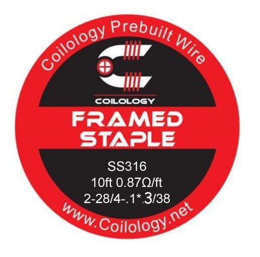 Coilology Framed Staple odporový drát SS316 28/38
