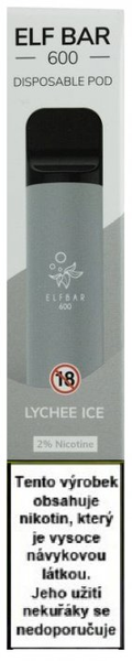 Elf Bar 600 elektronická cigareta Lychee Ice 20mg