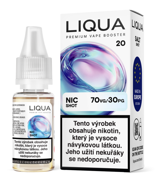 Liqua Nic Shot Booster PG30/VG70 10ml 20mg