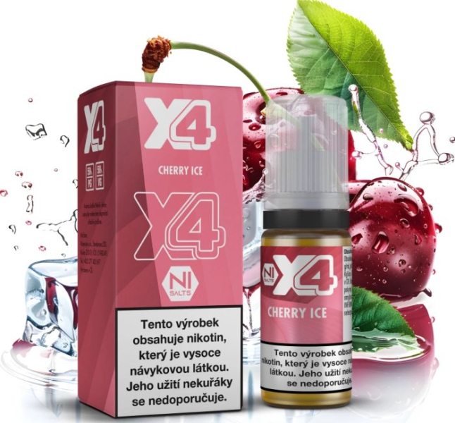 Liquid X4 Bar Juice - Chladivá třešeň (Cherry Ice) 10ml