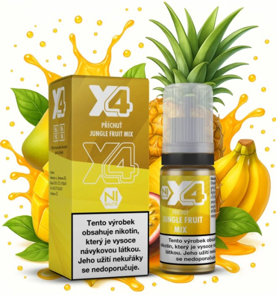 Liquid X4 Bar Juice - Tropické ovoce (Jungle Fruit Mix) 10ml