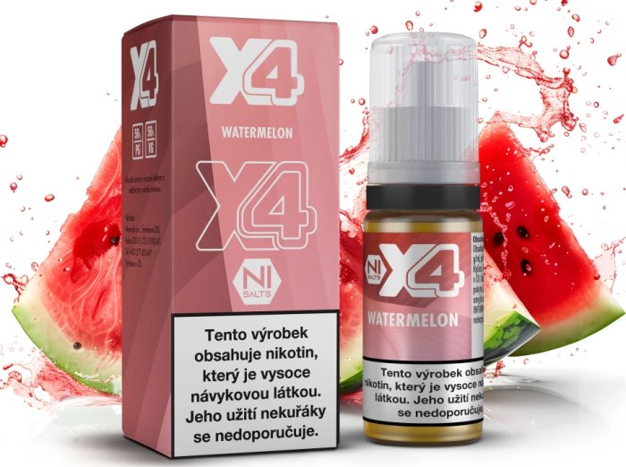 Liquid X4 Bar Juice - Vodní meloun (Watermelon) 10ml