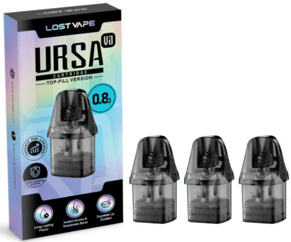 Lost Vape Ursa Pod V3 cartridge 0,8ohm 2,5ml 3Pack