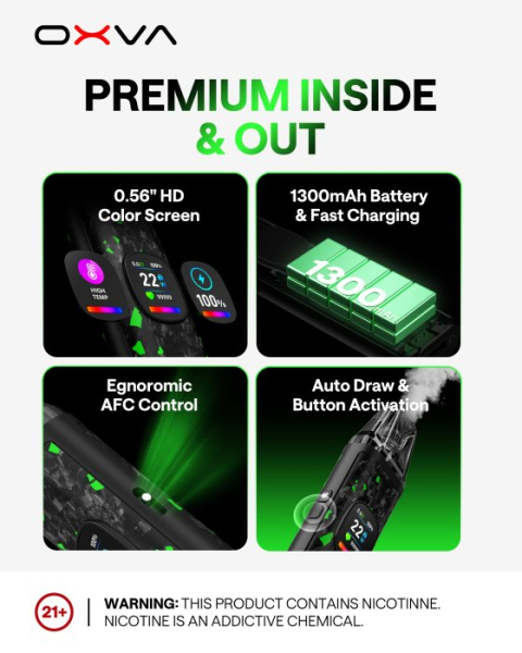 OXVA Xlim Pro 2 DNA elektronická cigareta 1300mAh Luminous Forged Carbon Fiber