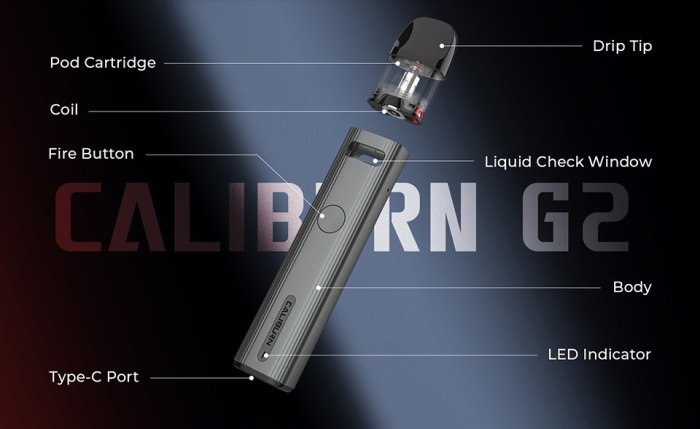 Uwell Caliburn G2 elektronická cigareta 750mAh Ocean Flame